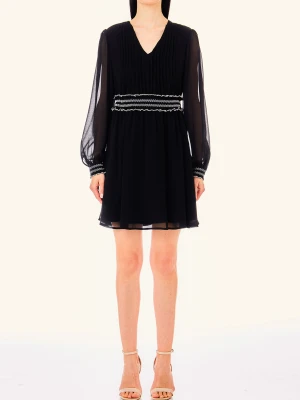 Liu Jo Short Black Dress With Embroidery LIUJO