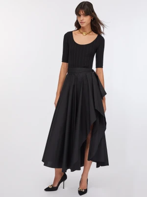 Liu Jo Short Cotton Poplin And Knit Dress LIUJO