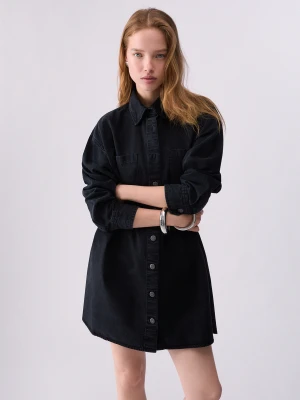Liu Jo Short Denim Dress With Embroidery
