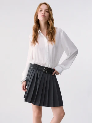 Liu Jo Short Dress With Flannel Skirt Dark Grey