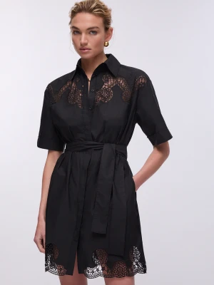 Liu Jo Short Dress With Openwork Embroidery