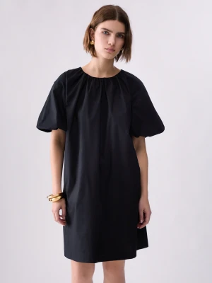 Liu Jo Short Dress With Puff Sleeves czarny