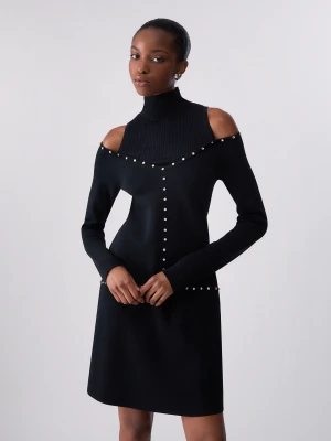 Liu Jo Short Knit Dress czarny
