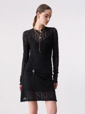 Liu Jo Short Lace Dress czarny