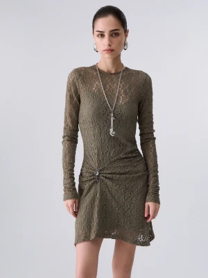 Liu Jo Short Lace Dress zielony