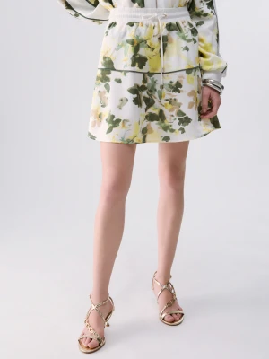 Liu Jo Short Patterned Skirt zielony