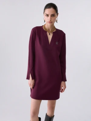 Liu Jo Short Scuba Dress Aubergine