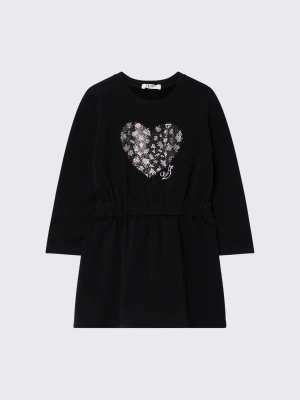 Liu Jo Short Sweatshirt Dress czarny