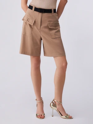 Liu Jo Shorts With Maxi-pockets beżowy