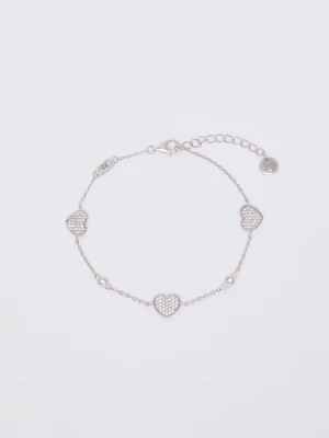 Liu Jo Silver Bracelet With Heart Charms LIUJO