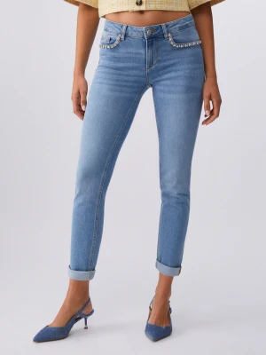 Liu Jo Skinny Jeans With Bejewelled Embellishment