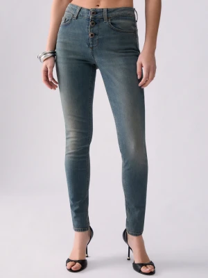 Liu Jo Skinny Jeans With Crafted Buttons