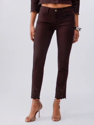 Liu Jo Skinny Trousers With Broderie Anglaise LIUJO