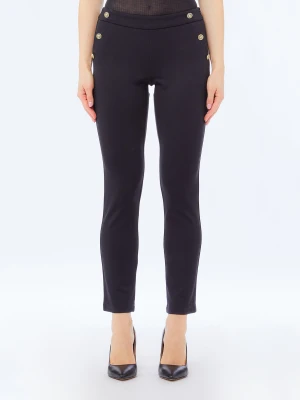 Liu Jo Skinny Trousers With Buttons czarny