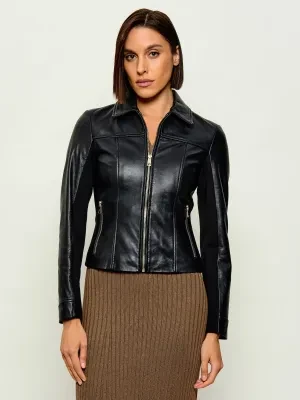 Liu Jo Skórzana kurtka | Slim Fit