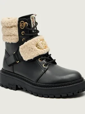 Liu Jo Skórzane botki RUMI 40 | shearling