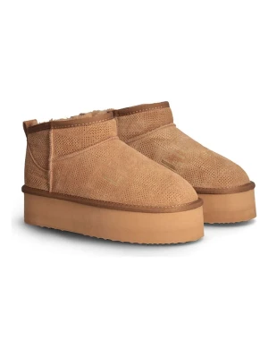 Liu Jo Skórzane botki w kolorze jasnobrązowym rozmiar: 40