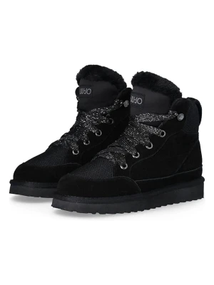 Liu Jo Skórzane botki zimowe w kolorze czarnym rozmiar: 38