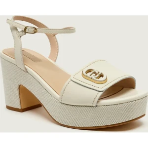 Liu Jo Skórzane sandały na słupku HARPER 04