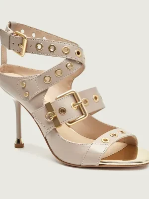 Liu Jo Skórzane sandały na szpilce TRACY 04