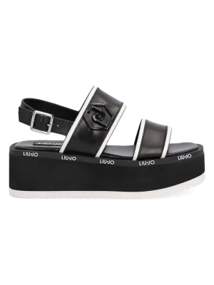 Liu Jo Skórzane sandały w kolorze czarnym rozmiar: 38