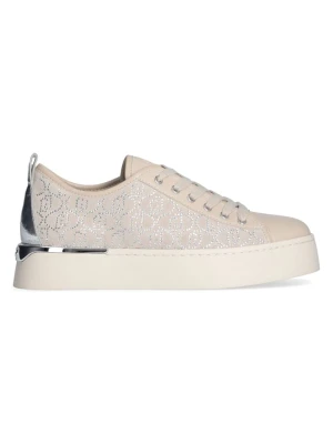 Liu Jo Skórzane sneakersy "Pretty" w kolorze beżowym rozmiar: 37