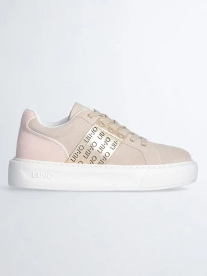 Liu Jo Skórzane sneakersy w kolorze beżowo-złoto-jasnoróżowym rozmiar: 37