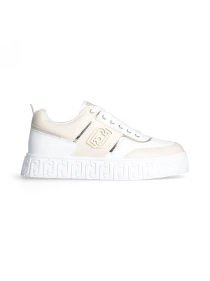 Liu Jo Skórzane sneakersy w kolorze biało-beżowym rozmiar: 38