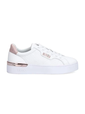 Liu Jo Skórzane sneakersy w kolorze biało-jasnoróżowym rozmiar: 40