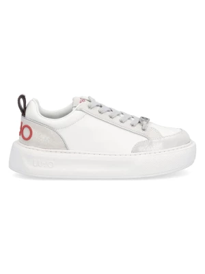 Liu Jo Skórzane sneakersy w kolorze biało-srebrnym rozmiar: 37