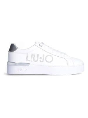 Liu Jo Skórzane sneakersy w kolorze srebrno-białym rozmiar: 41