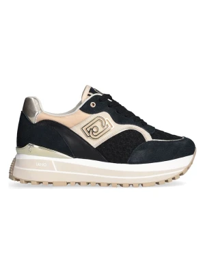Liu Jo Skórzane sneakersy w kolorze czarno-beżowym rozmiar: 38
