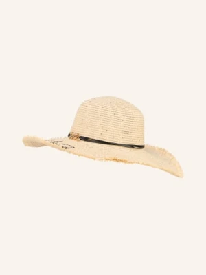 Liu Jo Słomkowy Kapelusz Z Cekinami beige
