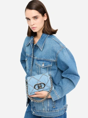 Liu Jo Small Denim Lapuffy Bag With Chain Detailing LIUJO