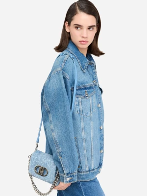 Liu Jo Small Denim Lapuffy Bag With Rhinestones LIUJO
