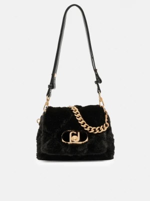 Liu Jo Small Faux Fur Lapuffy Bag czarny