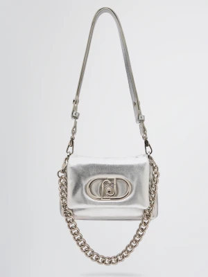 Liu Jo Small Foil-effect Lapuffy Bag srebrny