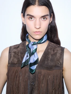 Liu Jo Small Foulard With Print Light Blue