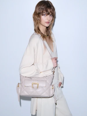 Liu Jo Small Hobo Bag Quilted biały