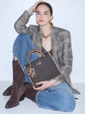 Liu Jo Small Jacquard Bag Dark Brown