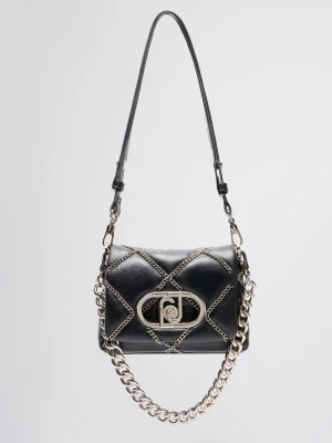 Liu Jo Small Lapuffy Bag With Chain Detailing czarny