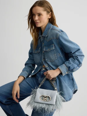 Liu Jo Small Lapuffy Bag With Feathered Detailing LIUJO