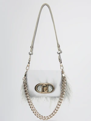 Liu Jo Small Lapuffy Bag With Feathered Detailing Sky Blue