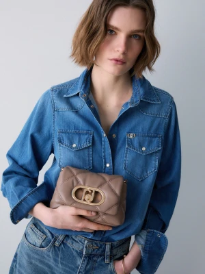 Liu Jo Small Quilted Lapuffy Bag Mocha