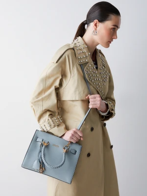Liu Jo Small Satchel Bag With Charms Light Blue
