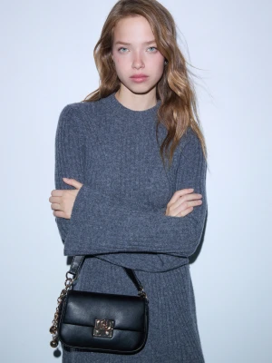 Liu Jo Small Shoulder Bag With Charm czarny