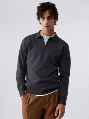 Liu Jo Smooth Cotton Polo Dark Grey