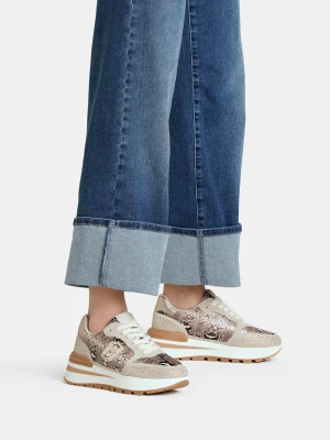 Liu Jo Snakeskin-print Sneakers With Rhinestones LIUJO