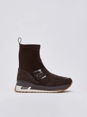 Liu Jo Sneakers Boots In Suede Mocha