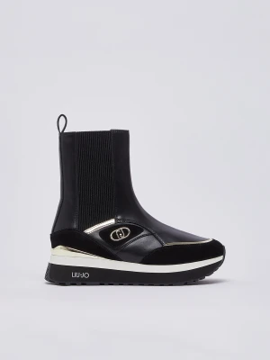 Liu Jo Sneakers Boots In Leather czarny